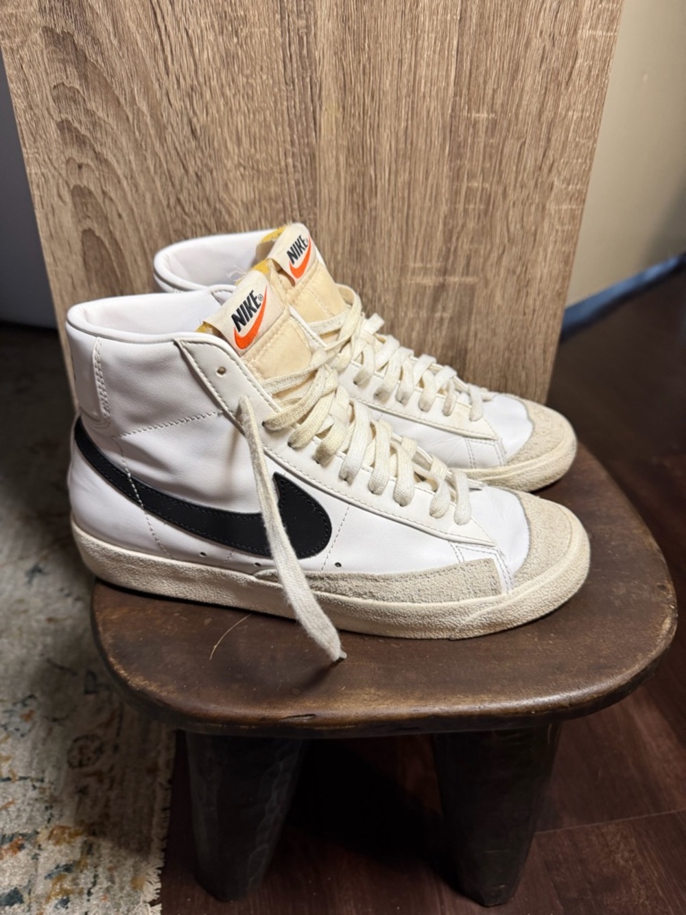 Nike White High-Top Blazers